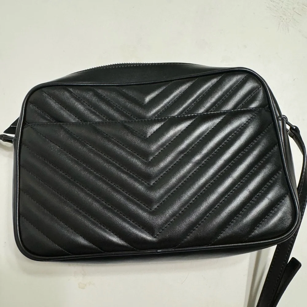 Yves Saint Laurent Black Quilted Leather Crossbody Bag